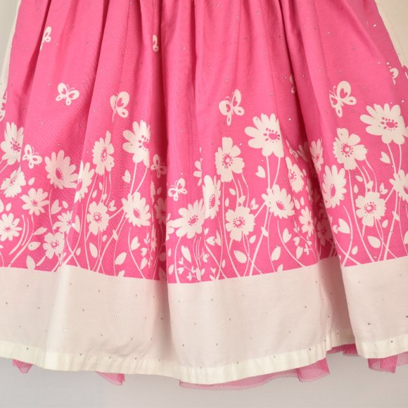 The Children's Place Pink and White Floral Tulle Princess Dress Size 24 Months - Picture 5 of 15
